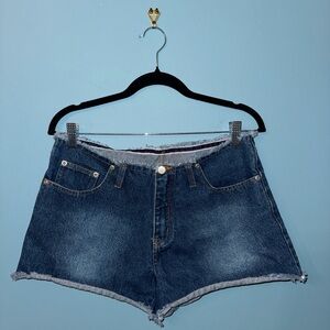 Dark Blue Denim Low Rise Women’s Shorts
